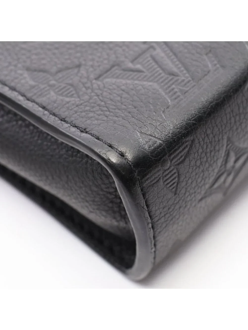 Louis Vuitton Shoulder Bag Gaston Wearable Wallet Monogram Shadow Noir Leather